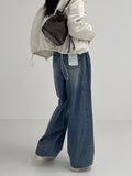 606 Balloon Wrinkle Wide Denim Pants