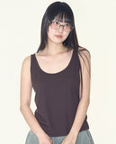 Soriel ribbed U-neck sleeveless