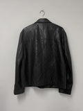 [Unisex] Crop Leather Single Over Fit Jacket