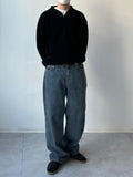 Dark Blue Wide Denim