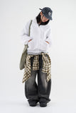 Vintage Washed Balloon Denim Pants