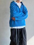 Over Hood V Knit