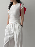 Basic Tension Cap Short Sleeve T-shirt