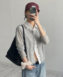 Shelly see-through round neck cardigan