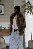 Leopard fur coat jacket