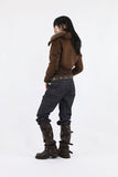 Riding Scene Leather Long Boots