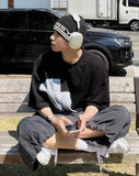 Dark Black Brush Half T-shirt