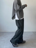 Side Zipper Round Knit