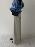 Odd High-Waisted Cotton Wide Pants