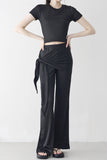 Ruble Slim T-shirt + Wrap Pants Set