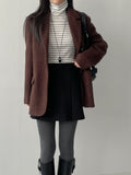[wool 50%] Photo Hairy Single Loose Fit Jacket