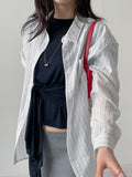 Mono Wrap See-through Short Sleeve T-shirt