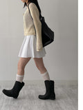 Ribbon Crochet Punching Knit Cardigan