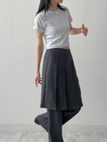 Roll-up Short Sleeve Crop T-Shirt