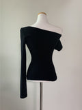Gateni shirring unbal top