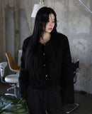 Serine boucle crop jacket