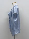 [Short Sleeve Ver.] Scott Drape Tie Blouse