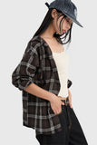 Bear Wrinkle Check Hood Shirt