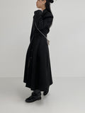 Belted Single Long One Piece Coat