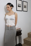 High Roll Up Long Skirt