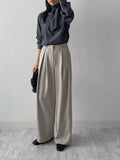 Naive Pleated Wide Slacks