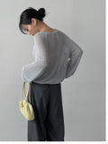 Anna V-neck see-through loose fit knit