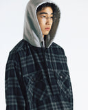 [AG] Hoodie Checked Shirt