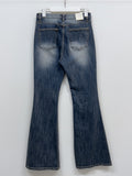 304 Cat Washing Semi-Bootcut Denim Pants