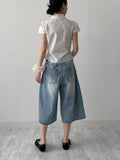 [unisex] 842 Washed Bermuda Denim Pants
