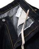 Panelled Barrel Denim Pants - Indigo