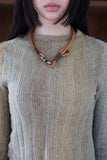 Knotted leather necklace
