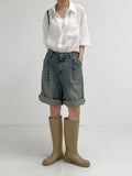 [summer] Minimal long rain boots