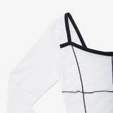 Ellen cut color matching t-shirt