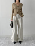 Fortune Pintuck Wide Denim Pants