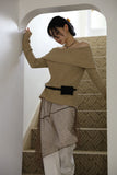 Suede card wallet belt