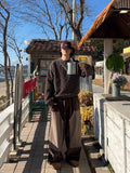 Suede Double Knee Balloon Pants