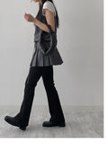 Striped Pleated Bustier One-Piece