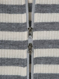Ocean Striped Warmer Zip Hoodie