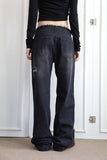 Gary dark black pants