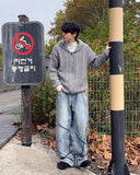 Unbalanced Balloon Denim Pants