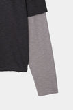 Slub crop layered tee
