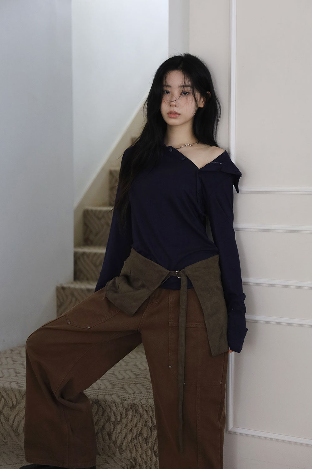 【COLOR iN ID】Suede layered wrap skirt COLOR iN ID(カラーインアイディー) - スエードレイヤードラップ