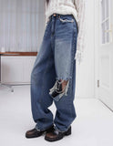 biting wide denim