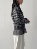 Glam Striped Crop Cardigan