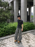 Finer Shoulder Panel Washed Short Sleeve T-shirt