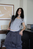 Flower Scarf Shirring Tee