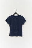 (W) Cherry Dot Button Top