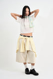 Tencel boatneck crop t-shirt
