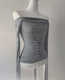 Lohan Corset Off-Shoulder Top