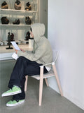 Edge raw straight denim